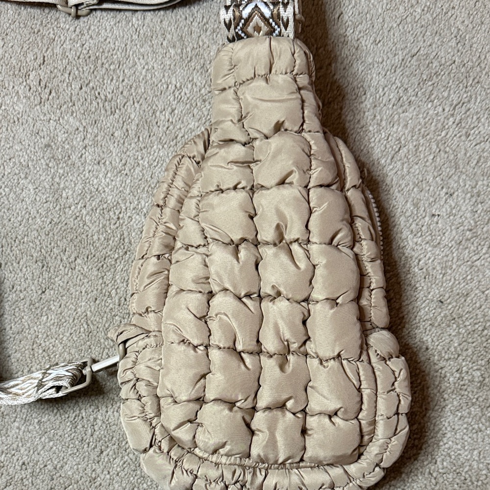 Simply Southern Quilted Crossbody Bag in Tan - Picture 2 of 5